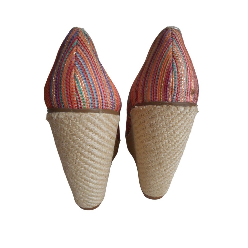 Nine West Womens Willow Multi color Slip On Open Toe Wedge Shoes Sz 8 M - Picture 6 of 11